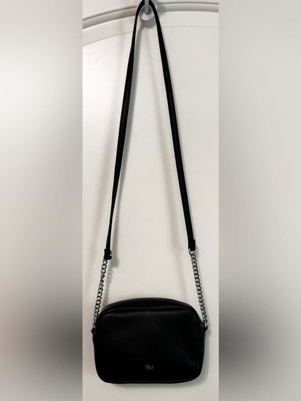 Rebecca Minkoff Quilted Studded Camera Crossbody Bag Black Silver Hardware - Picture 4 of 10